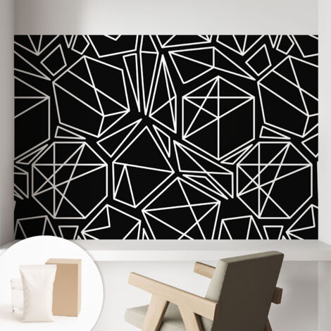 Papier peint intissé à motifs décoratifs pour salon chambre et bureau Décoration murale élégante avec colle Abstraction moderne 104x70 cm