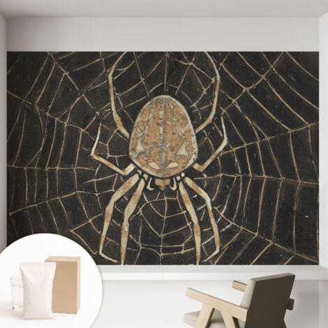 Papier peint intissé à motifs décoratifs pour salon chambre et bureau Décoration murale élégante avec colle Toile d'araignée 152x104 cm