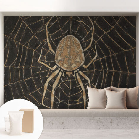 Papier peint intissé à motifs décoratifs pour salon chambre et bureau Décoration murale élégante avec colle Toile d'araignée 208x146 cm