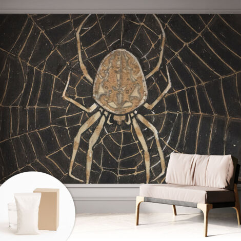 Papier peint intissé à motifs décoratifs pour salon chambre et bureau Décoration murale élégante avec colle Toile d'araignée 312x219 cm