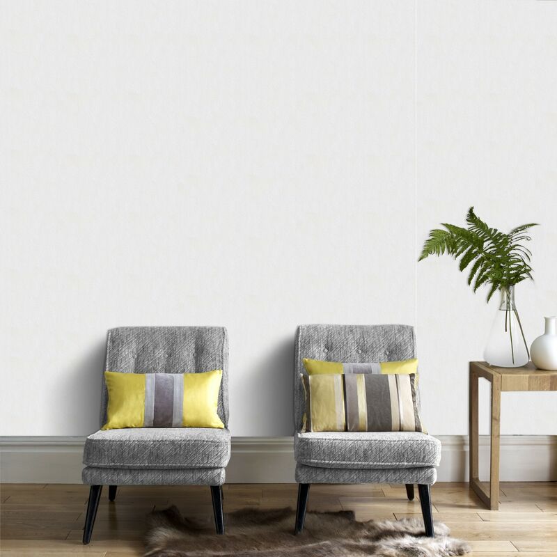 Papier Peint Intissé à peindre Crépi Fibreux 1005 x 52cm Blanc