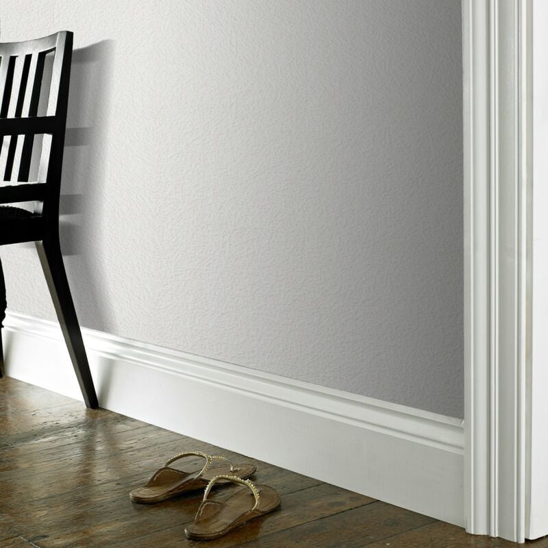 WOW - Papier peint Intissé à peindre relief Gauffré 1300 x 52cm Blanc