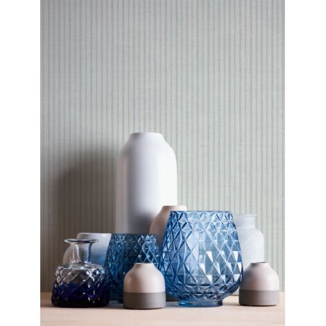 Papier peint intissé à rayures fines rayures blanc bleu idéal pour la cuisine et la chambre papier peint intissé à rayures