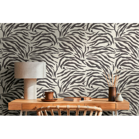 Papier peint intissé Animaux Noir, Blanc - 10,05 x 0,53 m
