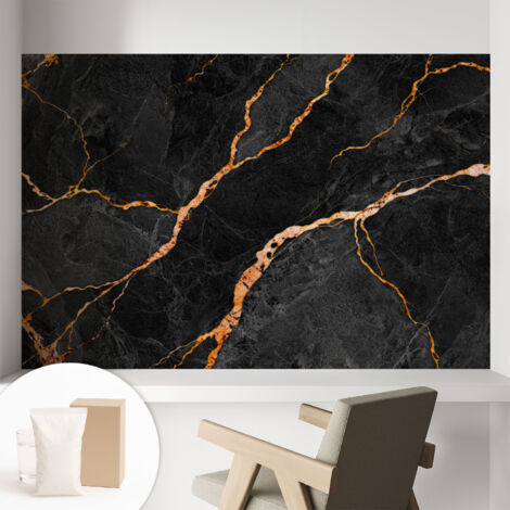 Papier peint intissé avec imprimé pour intérieur moderne application facile a motif - Colle incluse gratuite Veines marbrées 104x70 cm