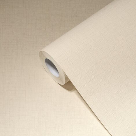 Papier peint intissé beige jaune Tapisserie structurée effet textile gaufrage Papier peint moderne minimaliste idéal salon