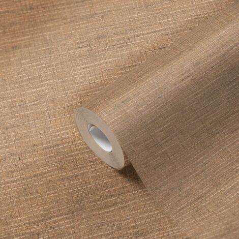 Papier peint intissé beige marron Tapisserie tendance aspect tressage Papier peint éthnique effet textile idéal pour salon