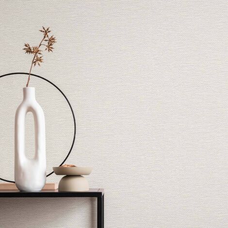 Papier peint intissé Blanc - 25,00 x 1,06 m