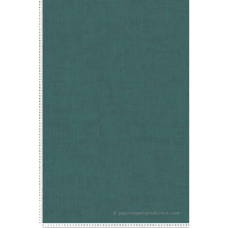 Papier peint intissé bleu canard Tapisserie texturée tendance pour chambre Papier peint uni pétrole idéal salon
