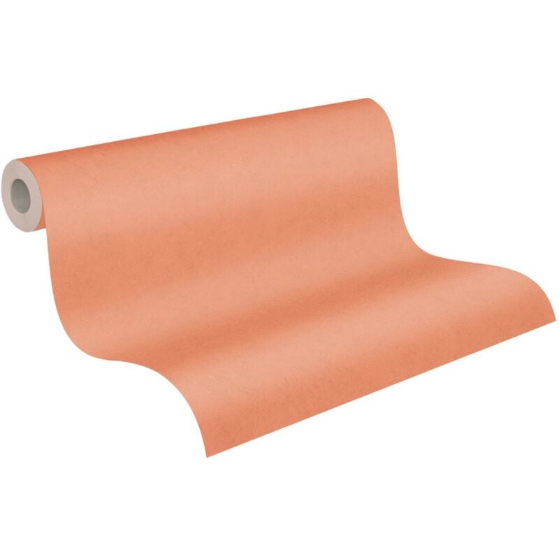 Papier peint uni orange terracotta Tapisserie intissée effet gaufrage Papier peint moderne résistant et lavable idéal pour salon