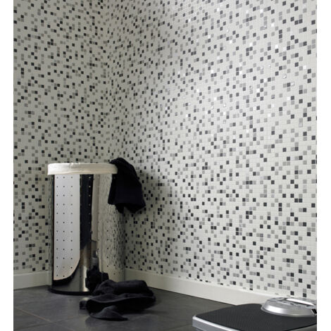 Papier peint intissé Carreaux Mozaïque 1005 x 52cm Gris