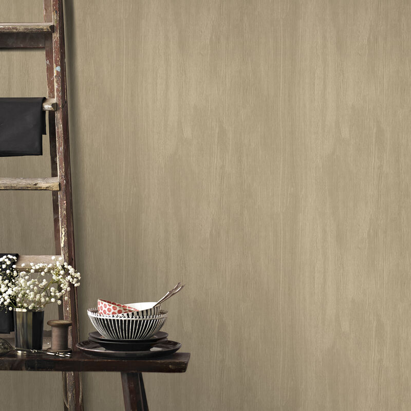 Papier peint intissé Chêne 1005 x 52cm Naturel