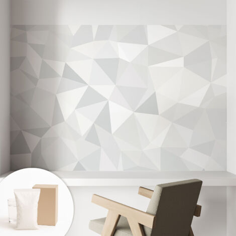 Papier peint intissé classique moderne pour salon et chambre à coucher Décoration rapide avec colle Mosaïque triangulaire 104x70 cm