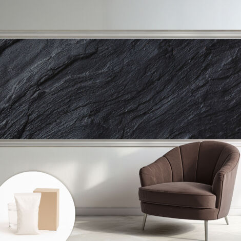 Papier peint intissé décoratif avec motifs pour salon et chambre a motif - Colle incluse gratuite Structure en pierre 250x104 cm