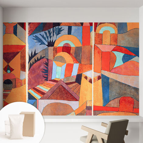 Papier peint intissé décoratif pour chambre et salon Design moderne à poser facilement - Colle incluse gratuite Mosaïque colorée 152x104 cm
