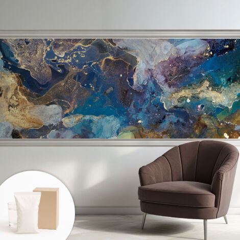 Papier peint intissé décoratif pour chambre et salon Design moderne à poser facilement - Colle incluse gratuite Mosaïque cosmique 250x104 cm