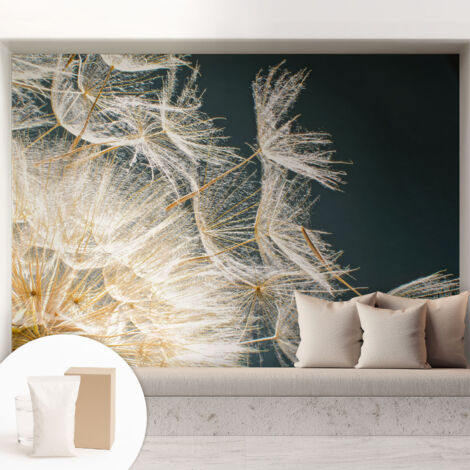Papier peint intissé décoratif pour salon chambre et cuisine Facile à poser avec colle Pissenlit de légèreté 208x146 cm