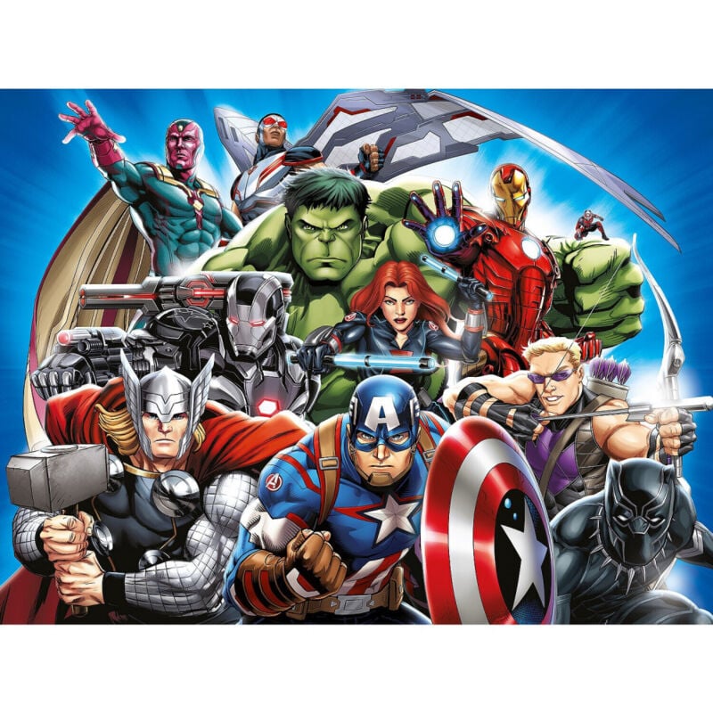 Ag Art - Papier peint intissé - Disney- La bande Marvel Avengers 360 cm x 270 cm