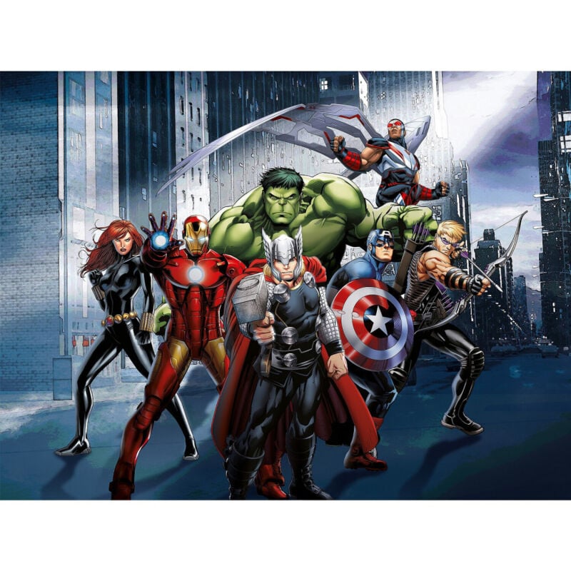 Ag Art - Papier peint intissé - Disney Marvel Avengers au combat - 360 cm x 270 cm