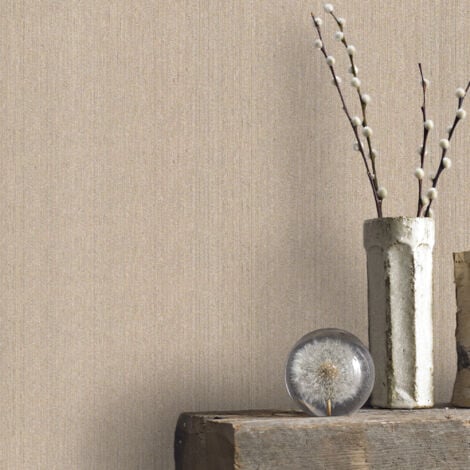 Papier peint intissé Double largeur Brillance Uni 1005 x 106cm Sable