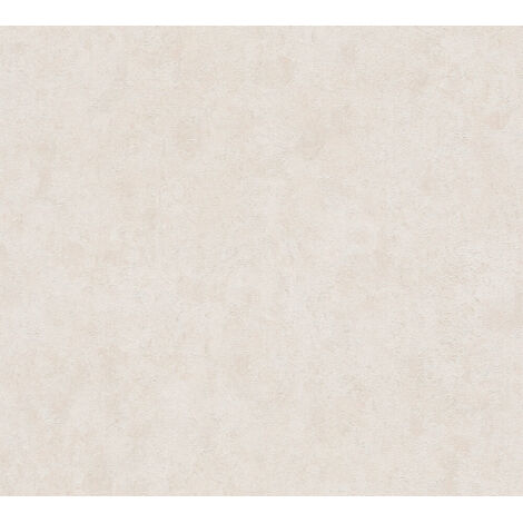 Papier peint intissé Effet béton Crème - 10,05 x 0,53 m