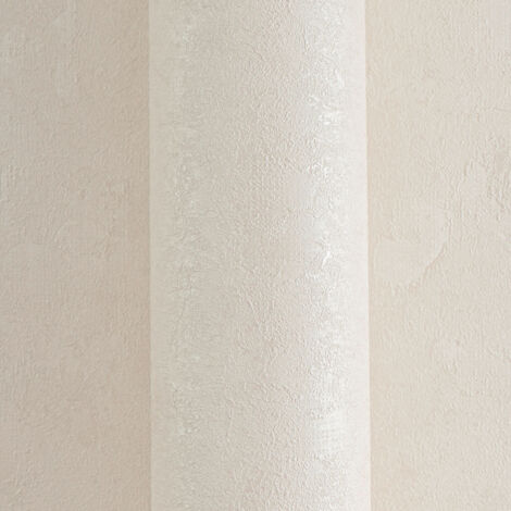 Papier peint intissé Effet béton Crème, Blanc - 10,05 x 0,53 m