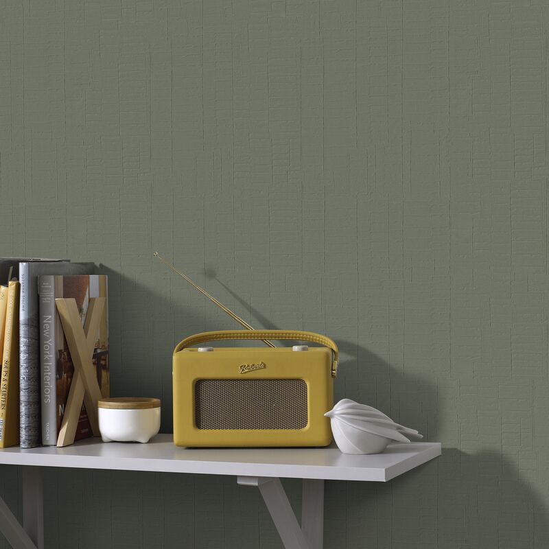 Papier peint intissé Glenn Effet structure 1005 x 52cm Vert