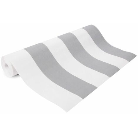 Papier peint intissé Gris, Blanc