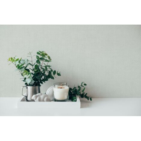 Papier peint intissé gris clair Tapisserie charme effet tâcheté argent Papier peint style cottage campagne idéal pour couloir