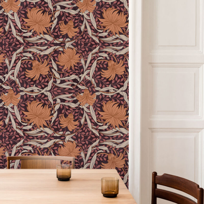 Superfresco Easy - Papier peint intissé Jolie 1005 x 52cm Rouge pourpre, orange