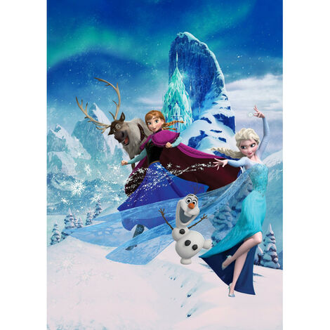 Papier Peint Intissé La Reine des Neiges Disney La magie d'Elsa 200 cm x 280 cm - Multicolor