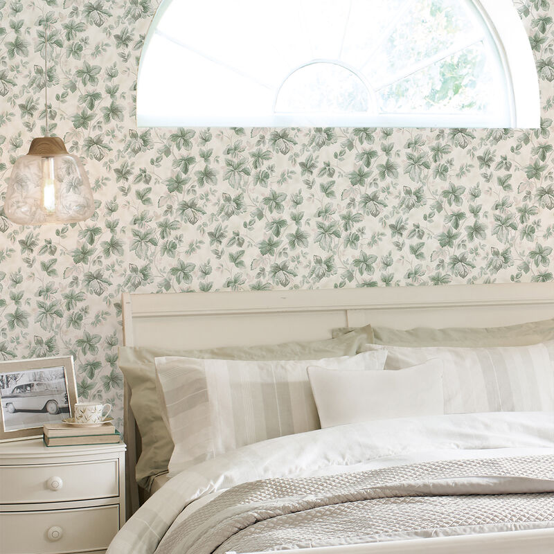 Papier peint intissé Laura Ashley Autumn Leaves Sage 1005 x 52cm Vert