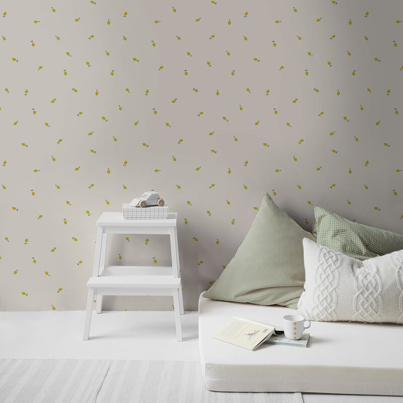 Papier peint intissé Lemon 1005 x 52cm Blanc cassé