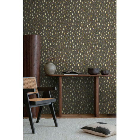 Papier peint intissé Léopard Beige, Marron, Noir - 10,05 x 0,53 m