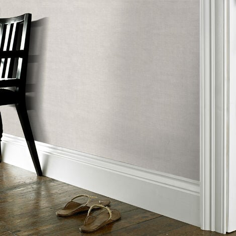 SUPERFRESCO EASY Papier peint intissé Lin Uni relief Gaufré 1005 x 52cm blanc, Gris