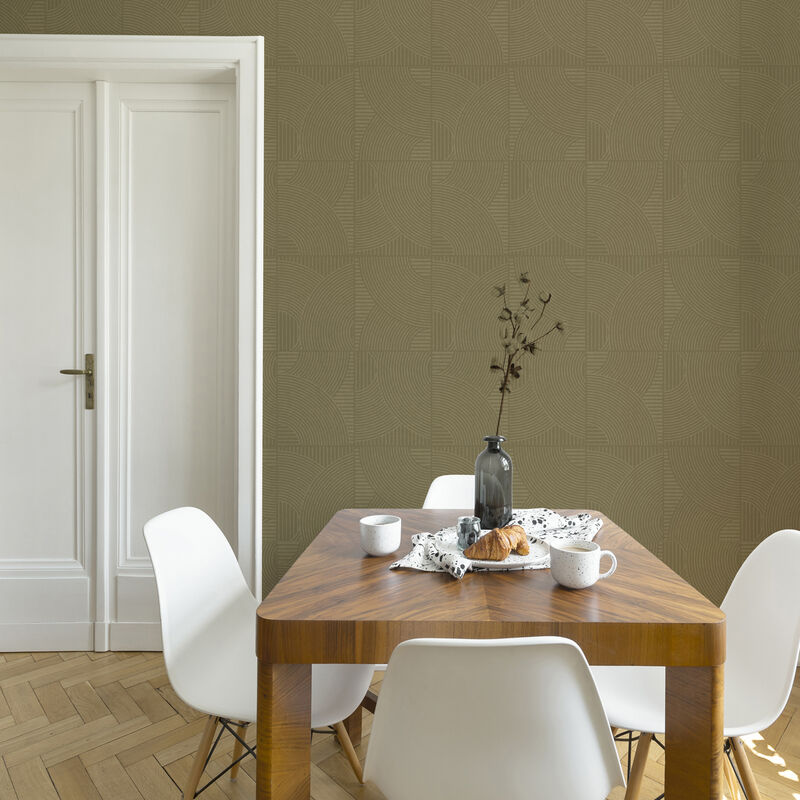 Papier peint intissé Mason 1005 x 52cm Ocre