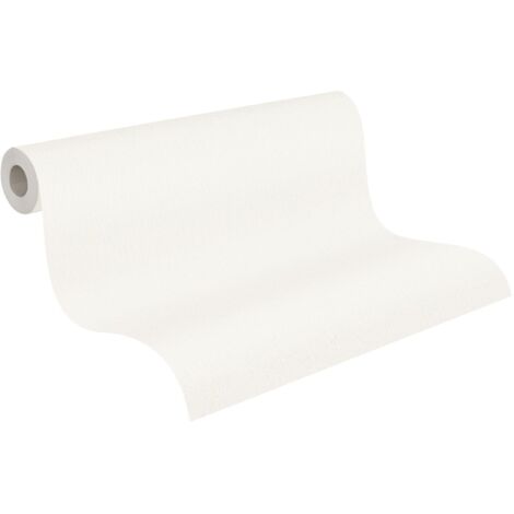 Papier peint intissé monochrome blanc crème Tapisserie structurée lignes à relief Papier peint moderne lavable idéal pour couloir