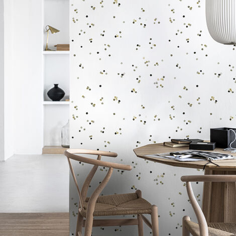 Papier peint intissé Moucheté Confetti 1005 x 52cm Multicolore