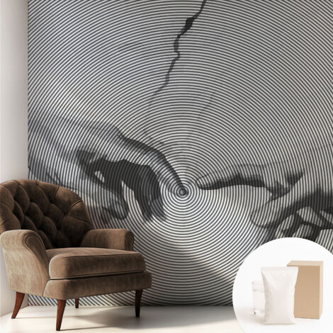Papier peint intissé mural avec imprimé pour décoration pour salon pour chambre à coucher pour entrée Mains hypnotiques 250x250 cm