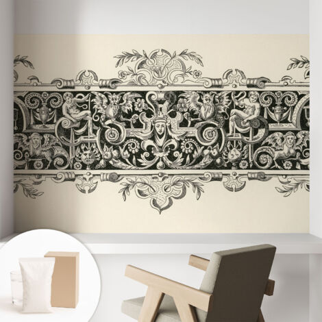 Papier peint intissé mural avec imprimé pour décoration pour salon pour chambre à coucher pour entrée Motifs mythologiques 104x70 cm