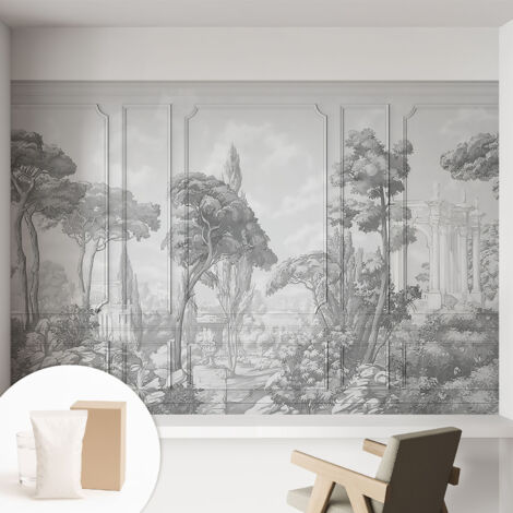 Papier peint intissé mural avec imprimé pour décoration pour salon pour chambre à coucher pour entrée Nature atmosphérique 152x104 cm