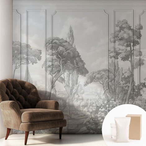 Papier peint intissé mural avec imprimé pour décoration pour salon pour chambre à coucher pour entrée Nature atmosphérique 250x250 cm