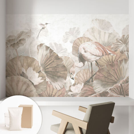 Papier peint intissé mural avec imprimé pour décoration pour salon pour chambre à coucher pour entrée Nature élégante 104x70 cm