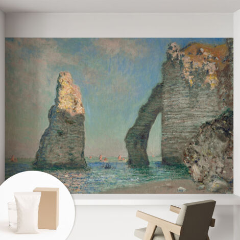Papier peint intissé mural avec imprimé pour décoration pour salon pour chambre à coucher pour entrée Paysage rocheux 152x104 cm