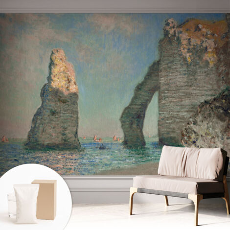 Papier peint intissé mural avec imprimé pour décoration pour salon pour chambre à coucher pour entrée Paysage rocheux 312x219 cm