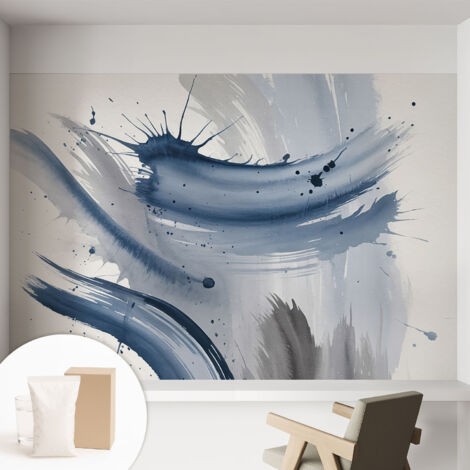 Papier peint intissé mural avec imprimé pour décoration pour salon pour chambre à coucher pour entrée Touches artistiques 152x104 cm