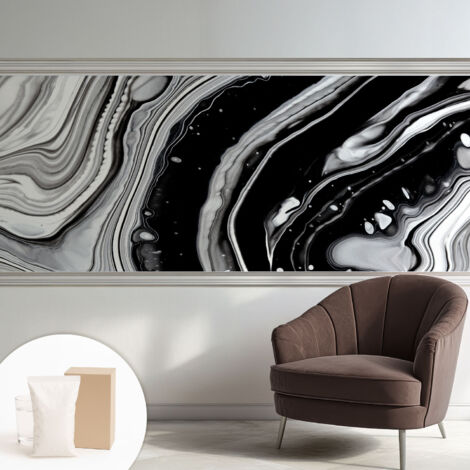 Papier peint intissé mural avec imprimé pour décoration pour salon pour chambre à coucher pour entrée Vagues monochromes 250x104 cm