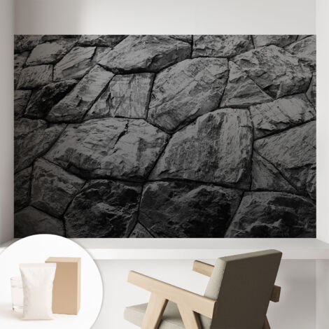 Papier peint intissé mural installation rapide du papier peint durable et résistante - Colle incluse gratuite Textures de pierre 104x70 cm