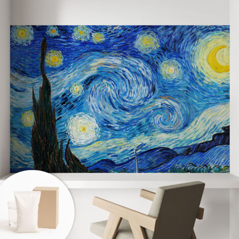 Papier peint intissé mural pour salon chambre à coucher tendance et originale - Colle incluse gratuite Ciel nocturne 104x70 cm