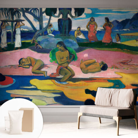 Papier peint intissé mural pour salon chambre à coucher tendance et originale - Colle incluse gratuite Repos tropical 312x219 cm
